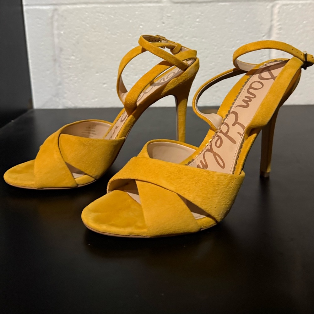 Yellow Strappy Heels